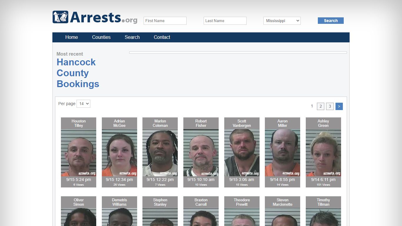 Hancock County Arrests and Inmate Search