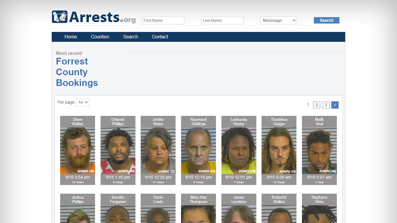 Forrest County Arrests and Inmate Search